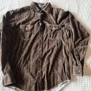 Mens Paisley corduroy button down